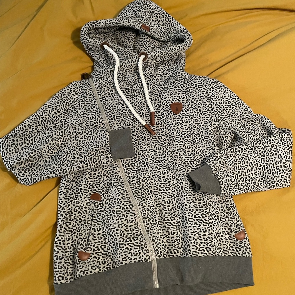 Wanakome Leopard Side Zip Hoodie